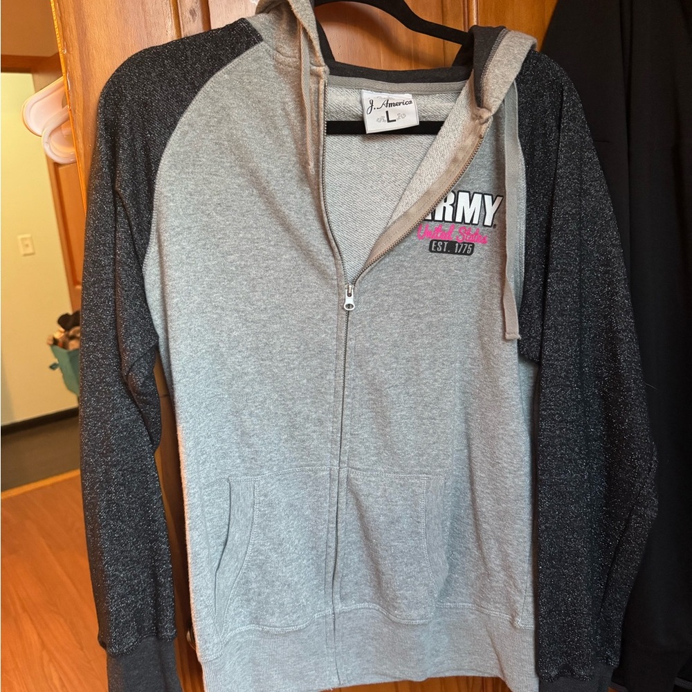 U.S. Army Gray and Black Hoodie